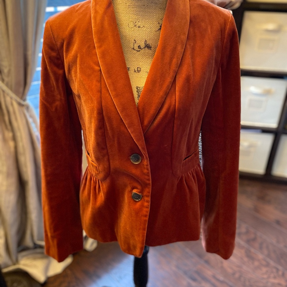 J Crew Velvet Blazer Size-12